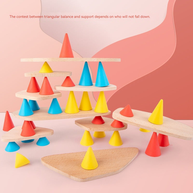 Colorful Geometric Stacking Blocks for Kids