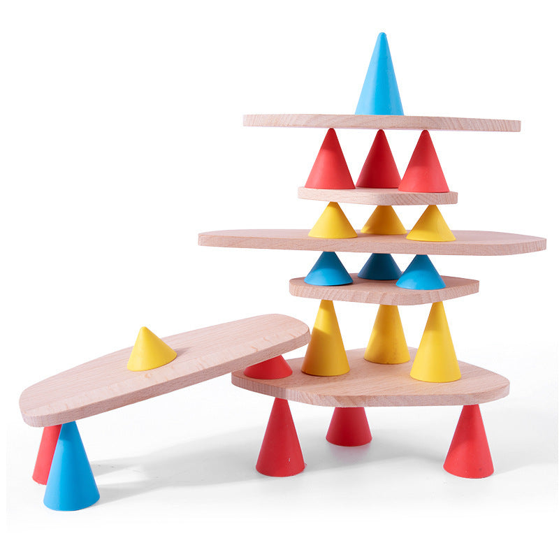 Colorful Geometric Stacking Blocks for Kids