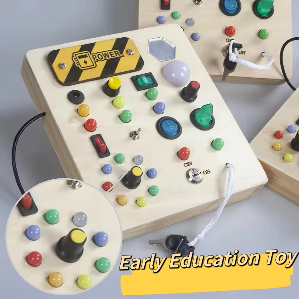 Jouet en bois éducatif avec lumières LED pour enfants 4-6 ans
