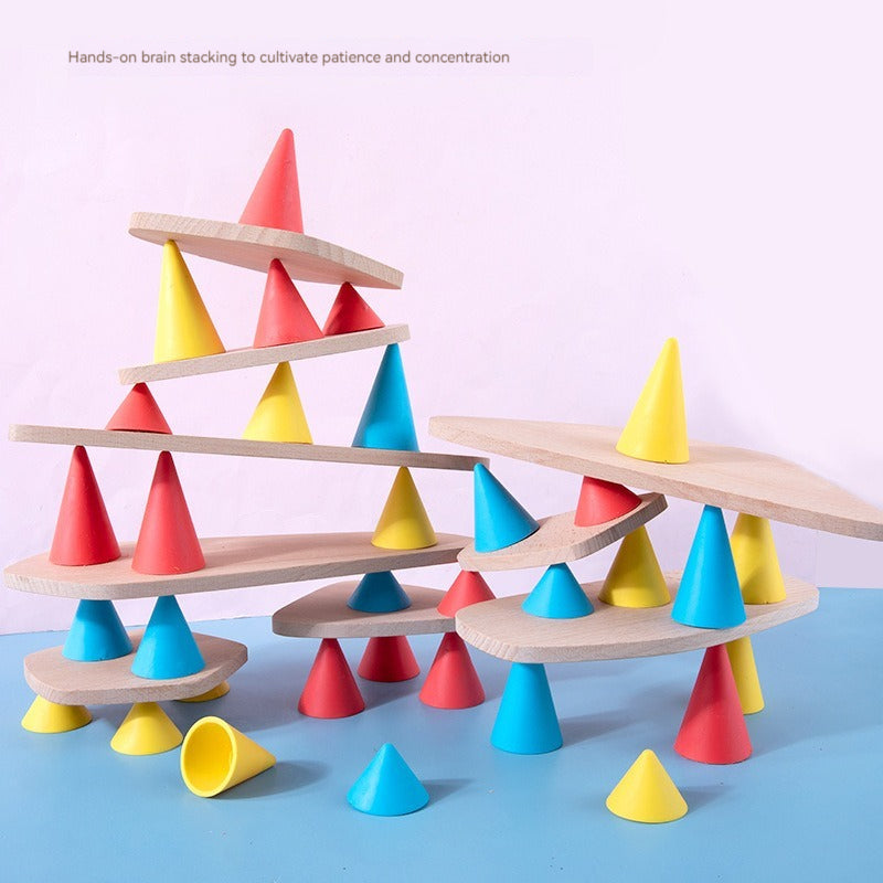 Colorful Geometric Stacking Blocks for Kids