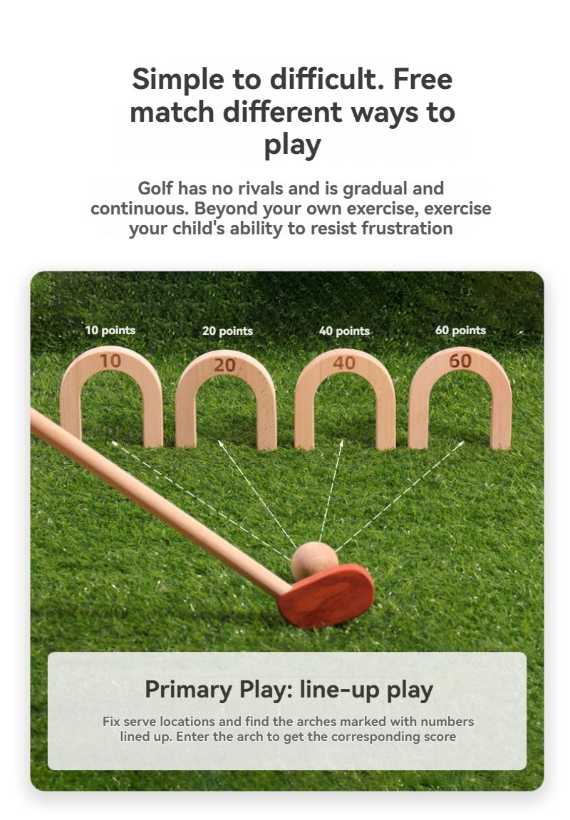 Jouet de golf d'intérieur en bois