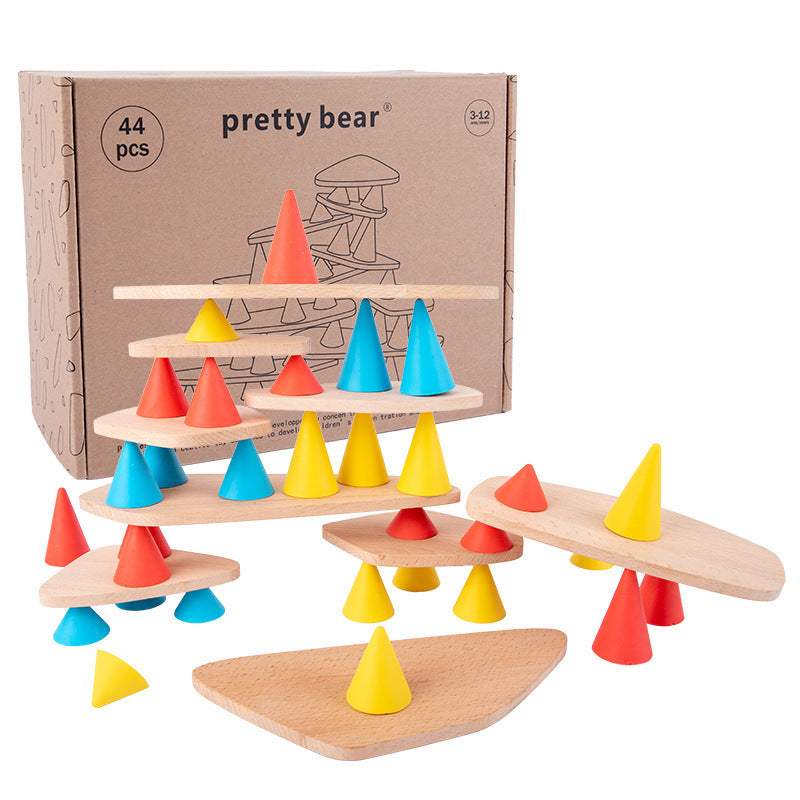 Colorful Geometric Stacking Blocks for Kids