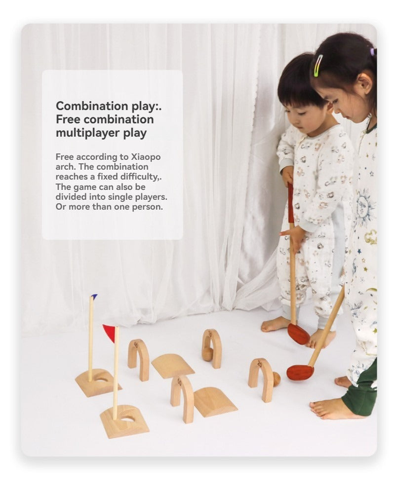 Jouet de golf d'intérieur en bois