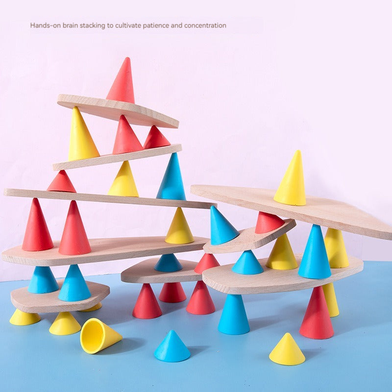 Colorful Geometric Stacking Blocks for Kids