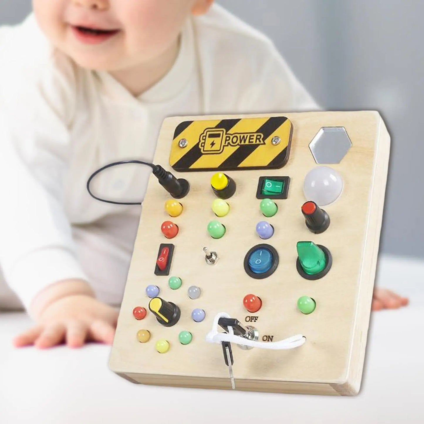 Jouet en bois éducatif avec lumières LED pour enfants 4-6 ans