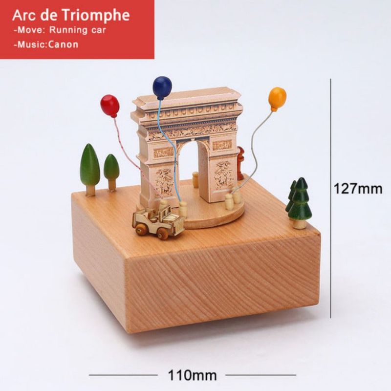 Boîte à musique créative en bois massif