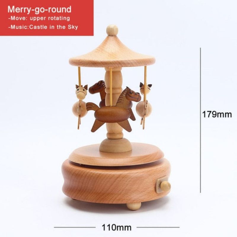 Boîte à musique créative en bois massif