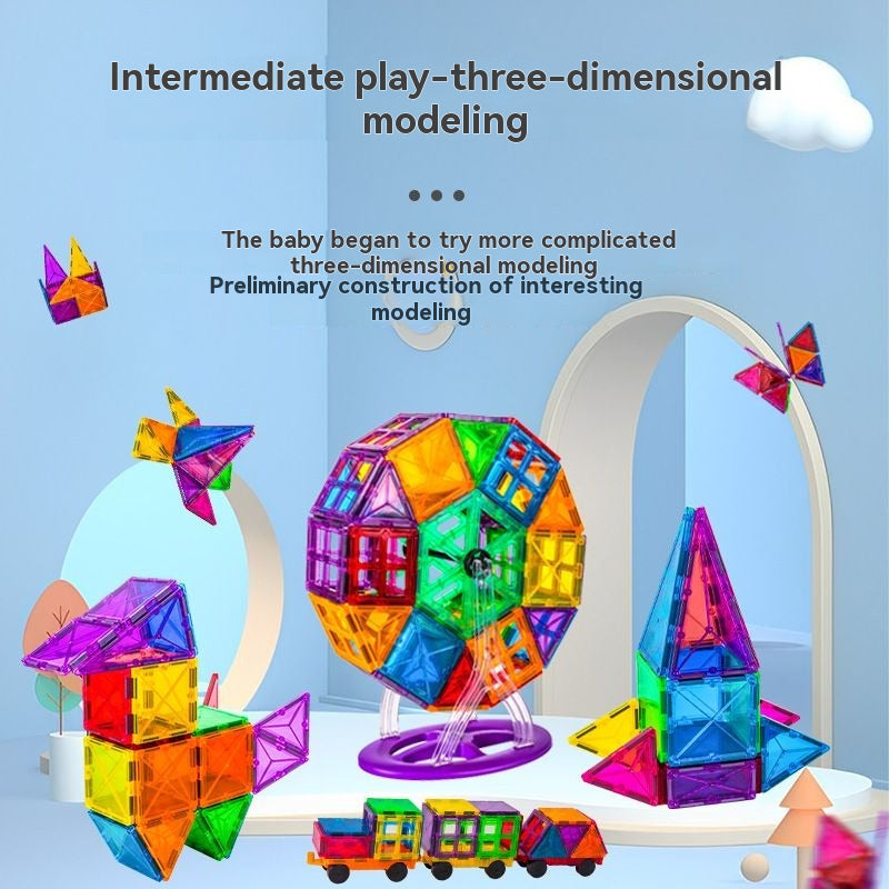 Combination of assembled building blocks