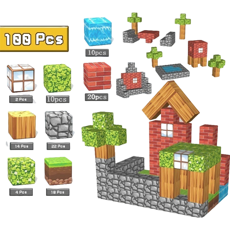 Magnetic Building Blocks: Minecraft Edition