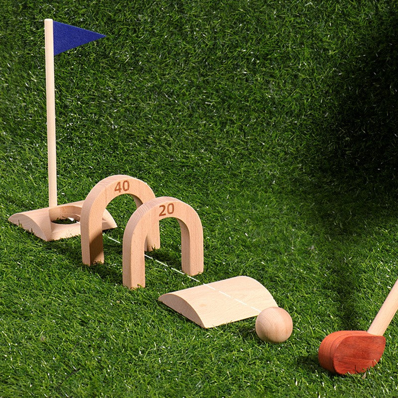 Jouet de golf d'intérieur en bois