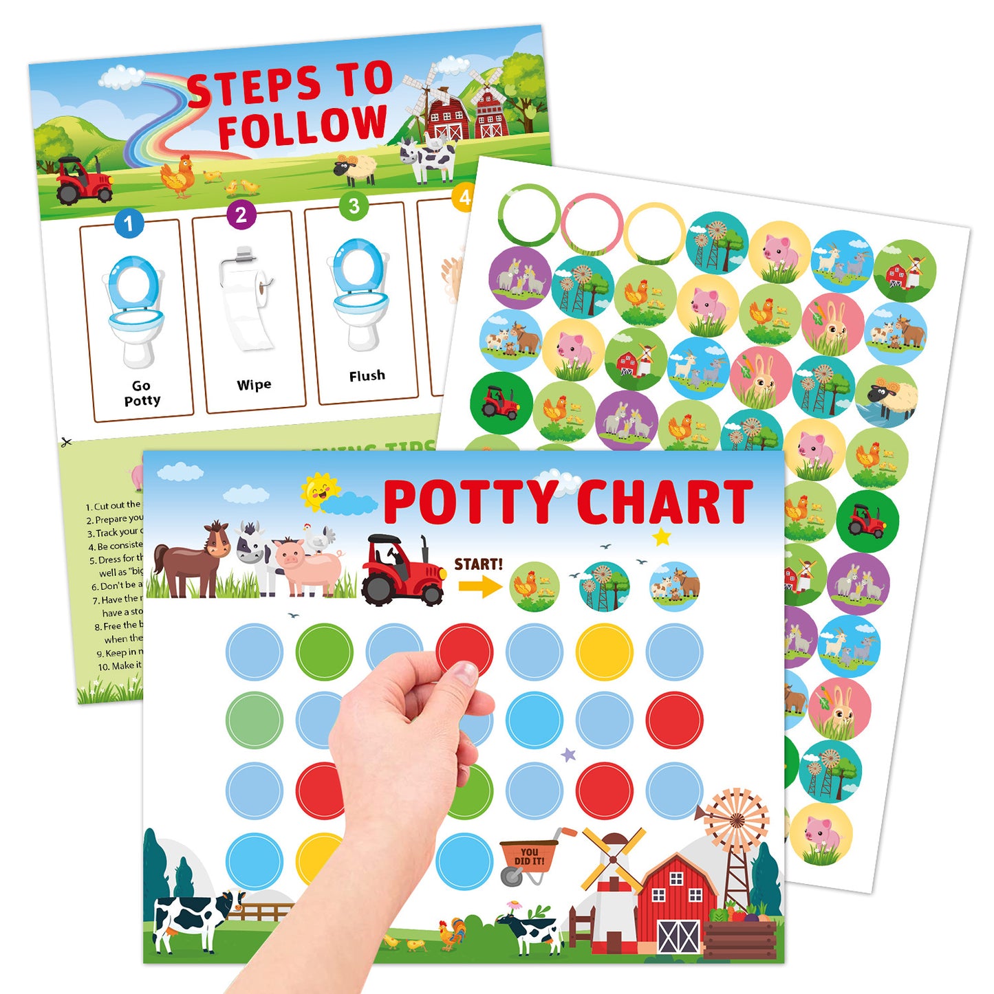 Autocollant de récompense pour l'apprentissage de la propreté des enfants