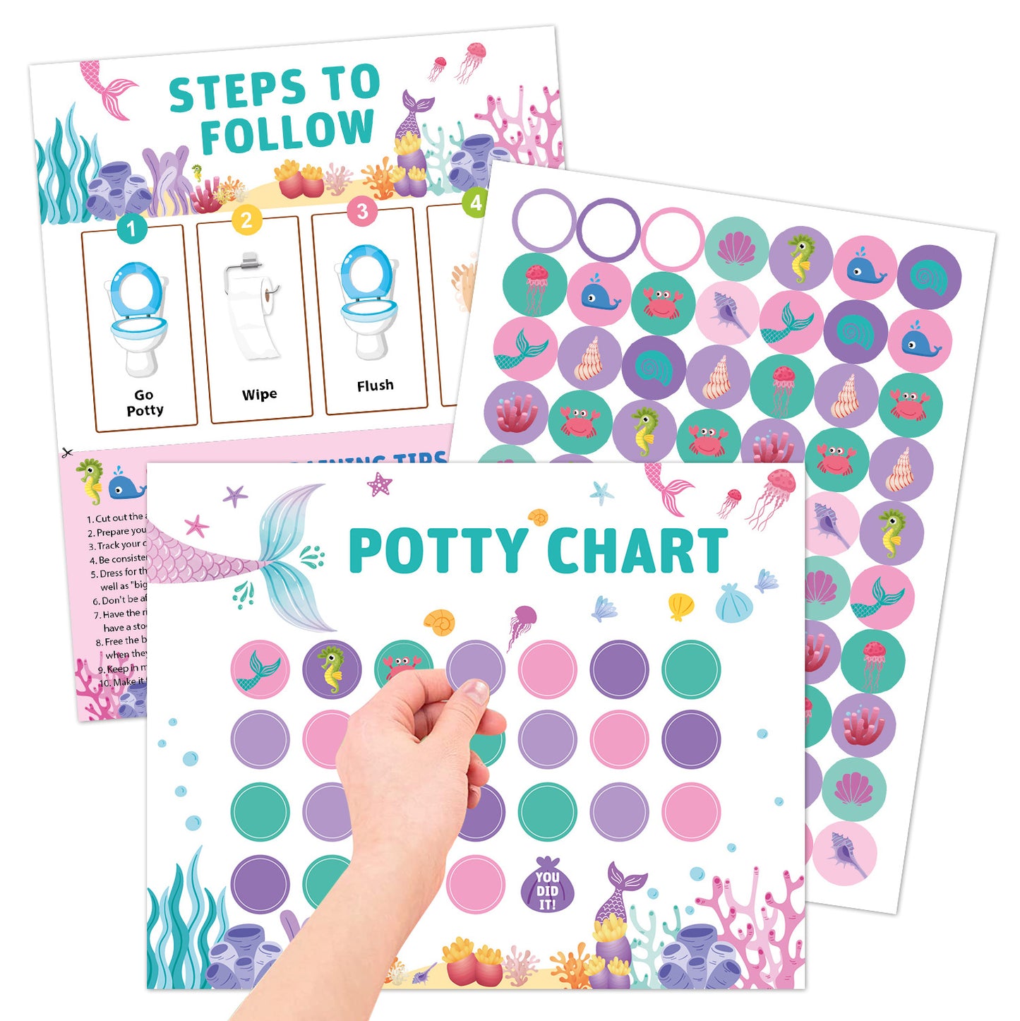Autocollant de récompense pour l'apprentissage de la propreté des enfants