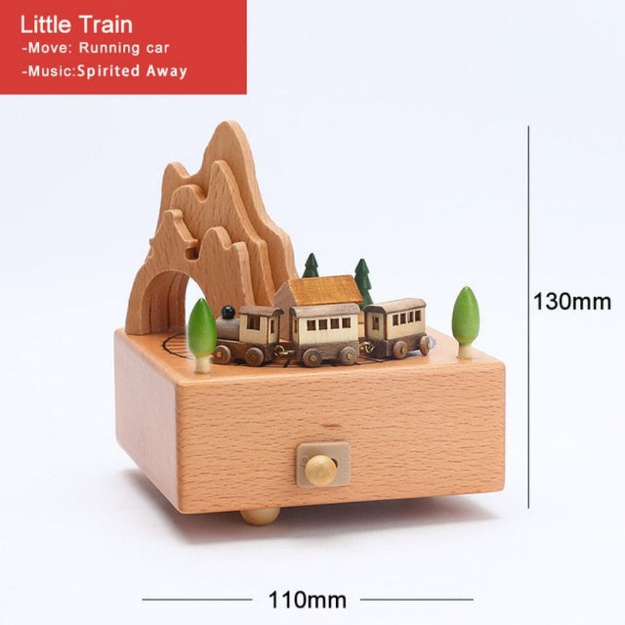 Boîte à musique créative en bois massif