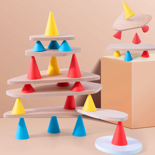 Blocs empilés géométriques colorés pour enfants