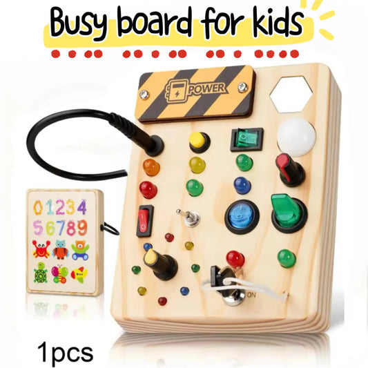 Jouet en bois éducatif avec lumières LED pour enfants 4-6 ans