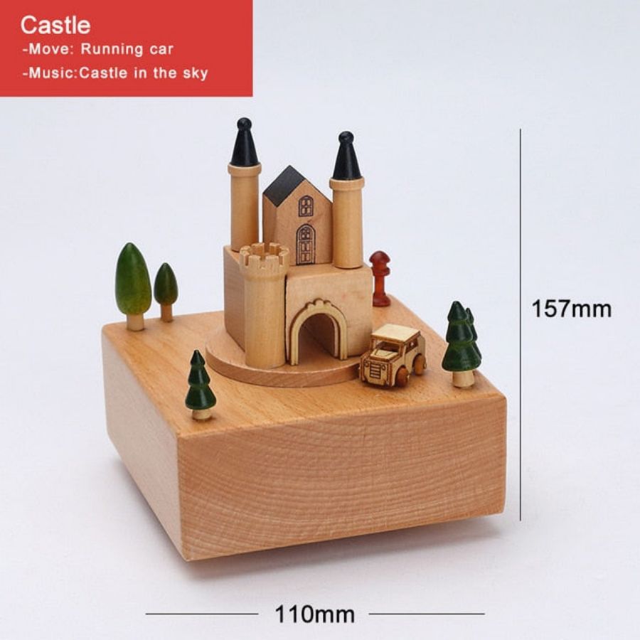 Boîte à musique créative en bois massif