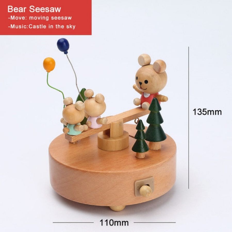 Boîte à musique créative en bois massif