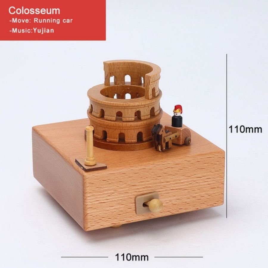 Boîte à musique créative en bois massif