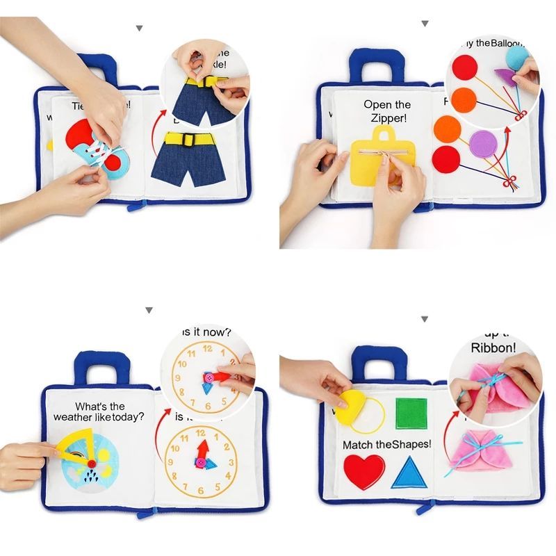 Livre d'apprentissage portable Montessori