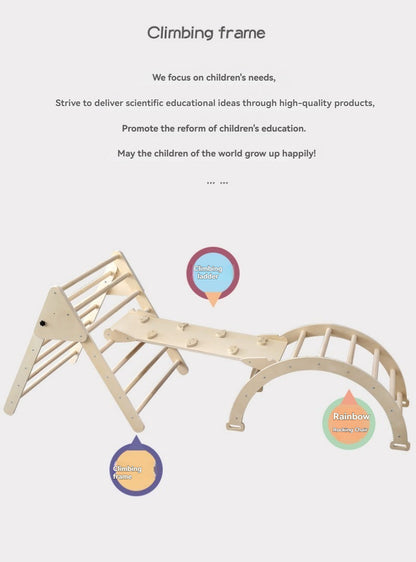 Structure d'escalade en bois pour enfants