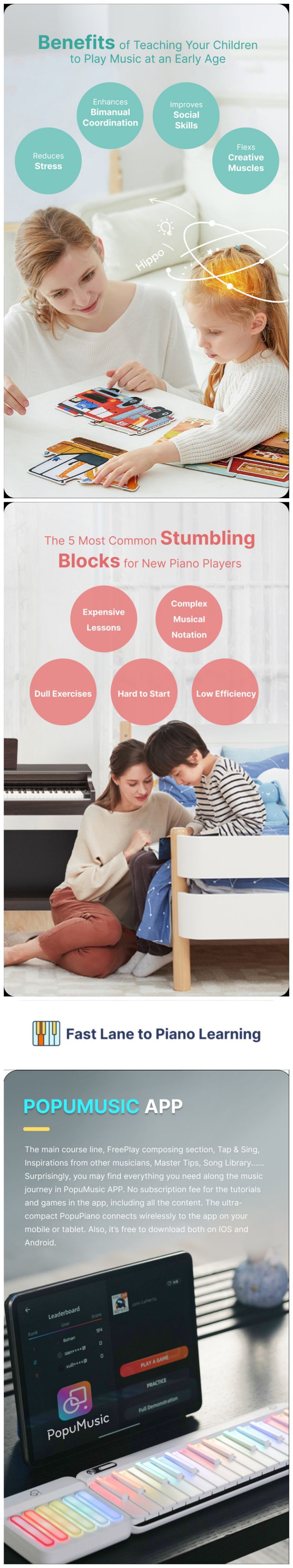 Piano portable intelligent