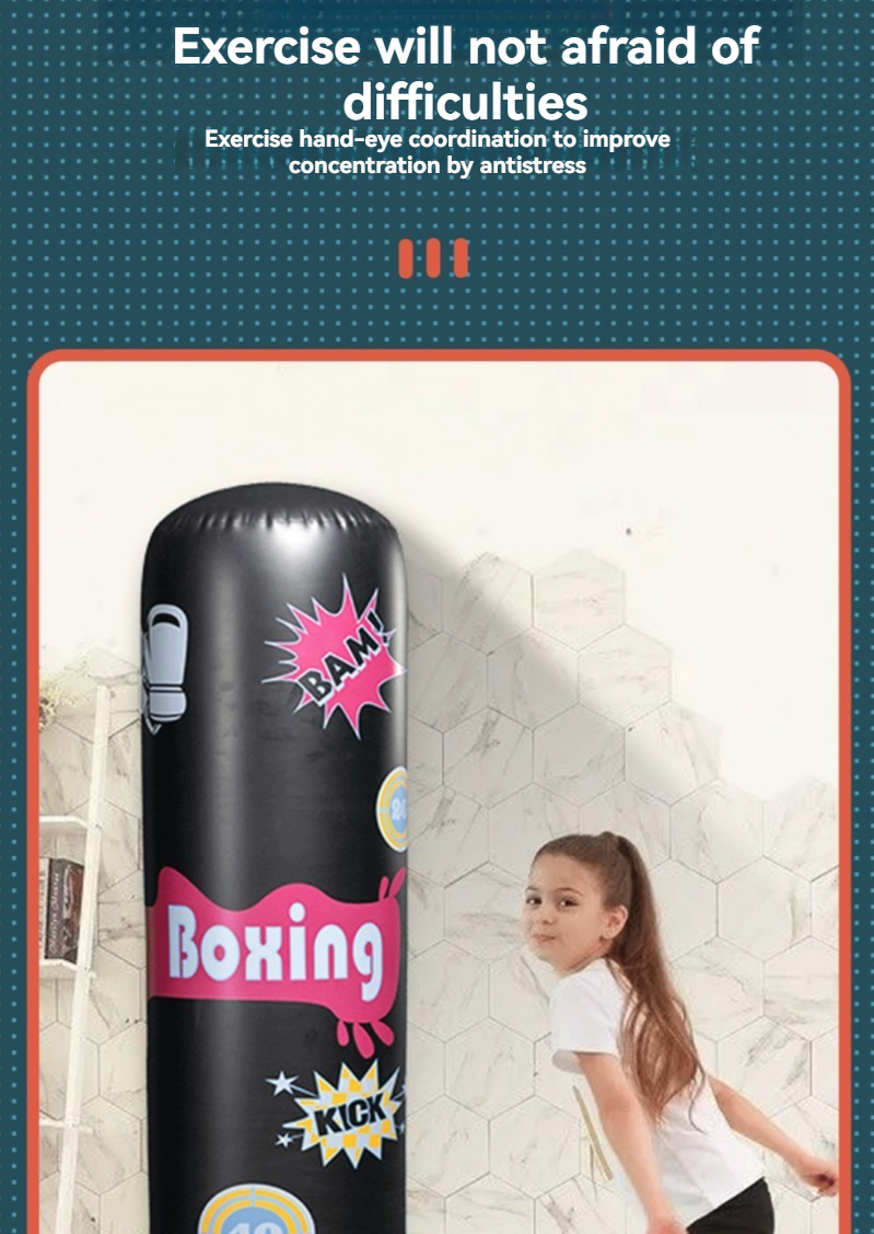 Colonne de boxe gonflable pour enfants