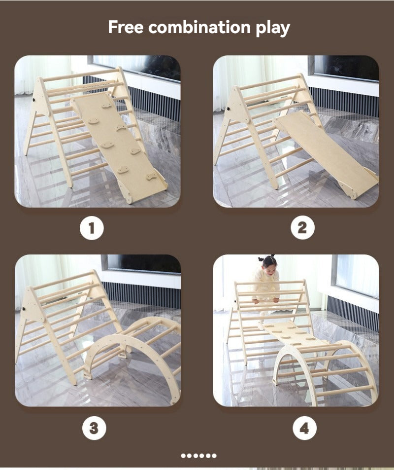 Structure d'escalade en bois pour enfants