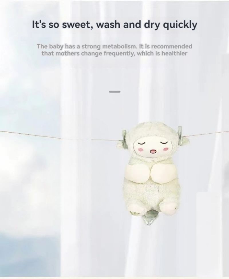 Poupée en peluche bébé Dudu, petit agneau, Cloak Man