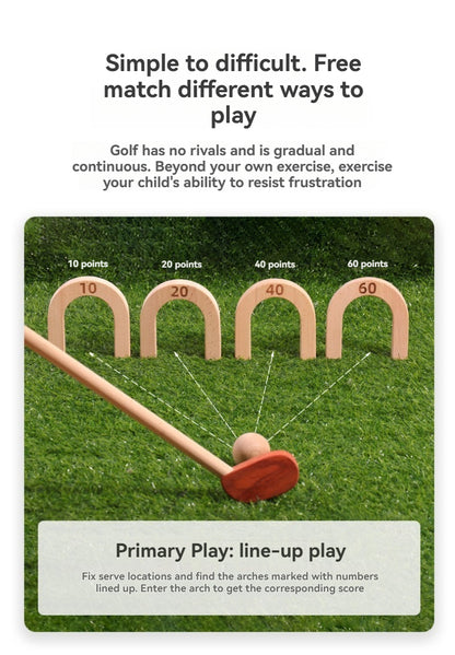 Jouet de golf d'intérieur en bois