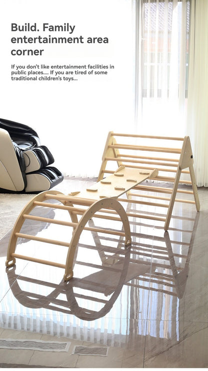 Structure d'escalade en bois pour enfants