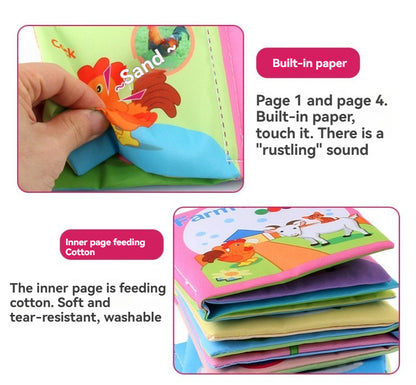 Livre en tissu pour bébé d'éducation précoce