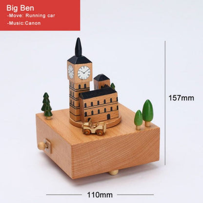 Boîte à musique créative en bois massif