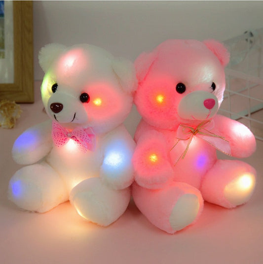 Ours en peluche lumineux coloré