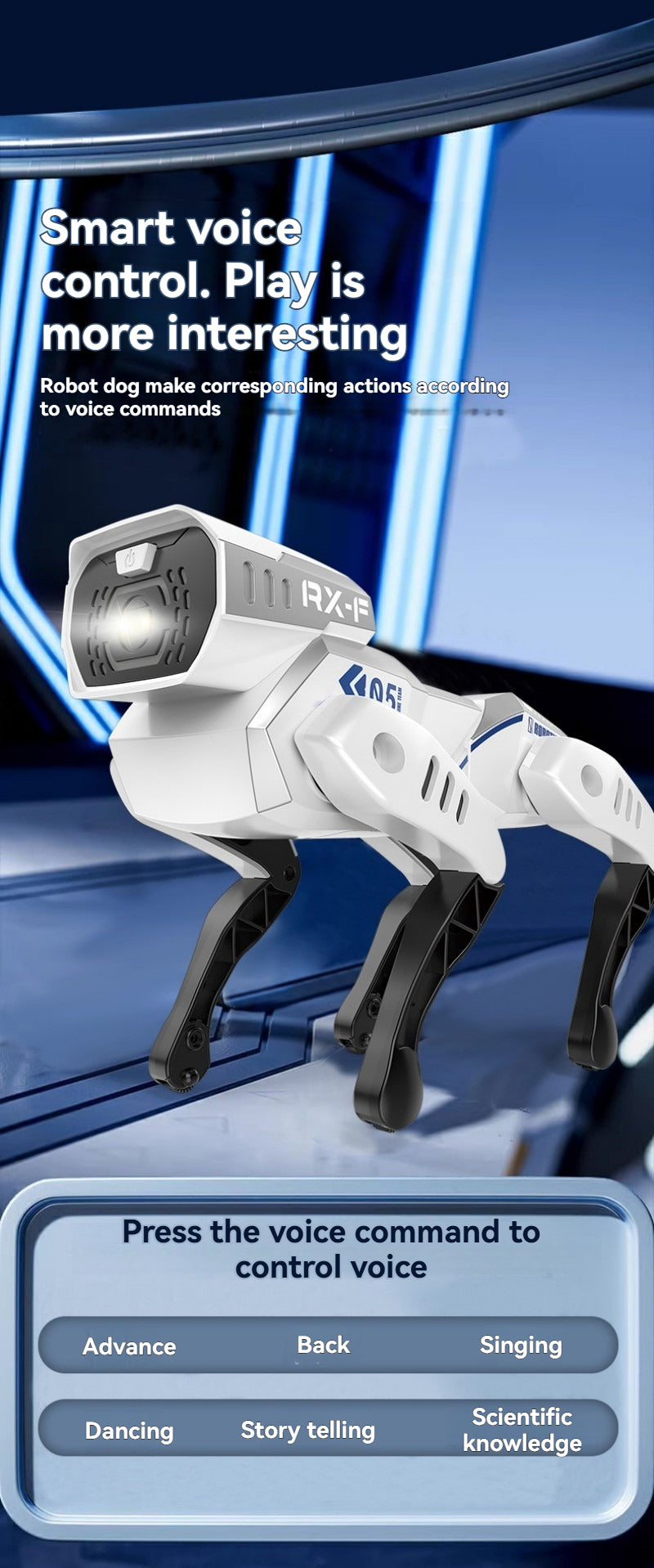 Chien robot de simulation