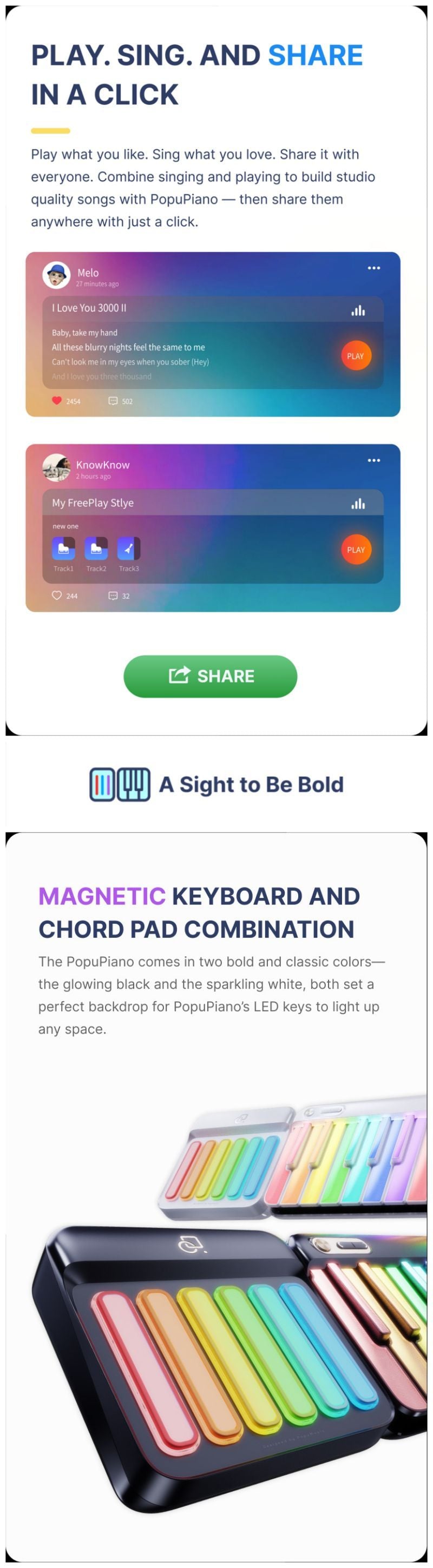Piano portable intelligent