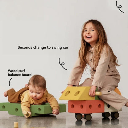 Building block car toy